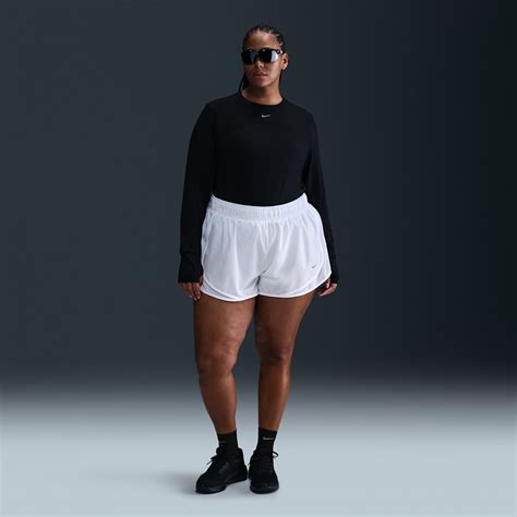 Plus Size White Running Shorts