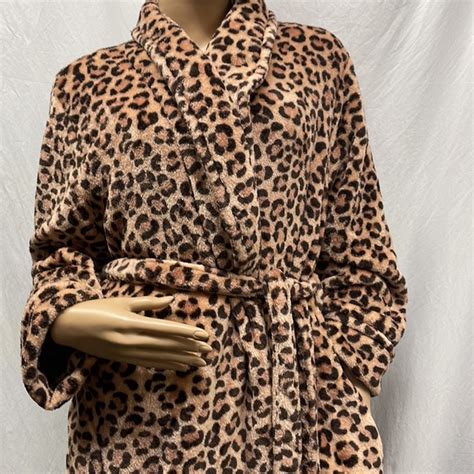 Plush Long Robe Leopard