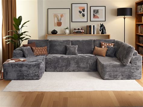 Plush Velvet Formal Back Right Hand Facing Small Chaise End Sofa