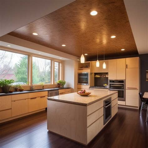 Plywood Kitchen Ceiling