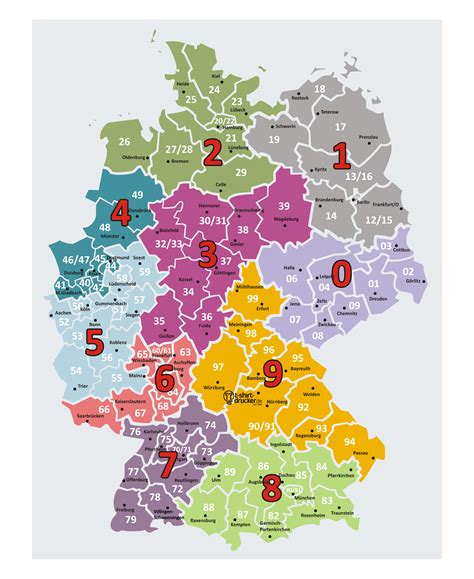 plz gebiete deutschland karte