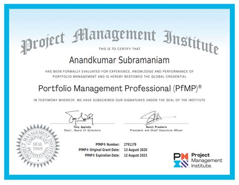 pmi portfolio manager certification