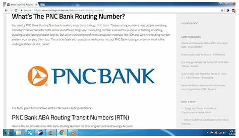hubweb123: Pnc Bank Routing Number
