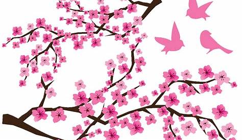 Pochoir L Cerisier japonais eMaisonDeco
