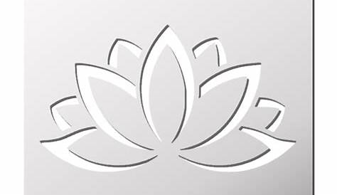 Pochoir Fleur De Lotus bloem Komt Erg Mooi Uit In Een Spuitmal. Stencil