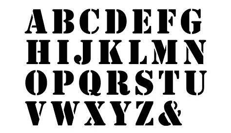 Pochoir lettres de l'alphabet style shabby chic vintage en