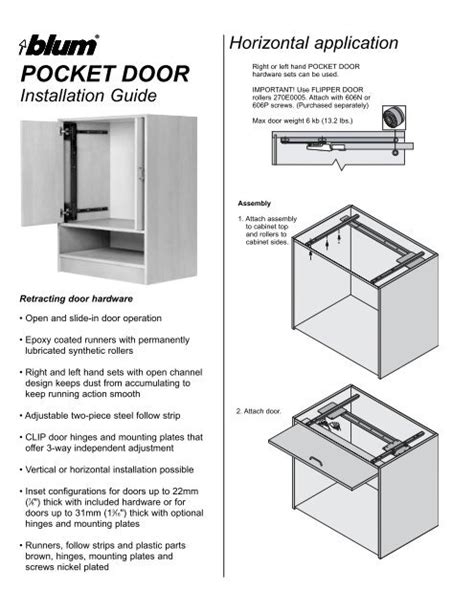Pocket Door Instructions