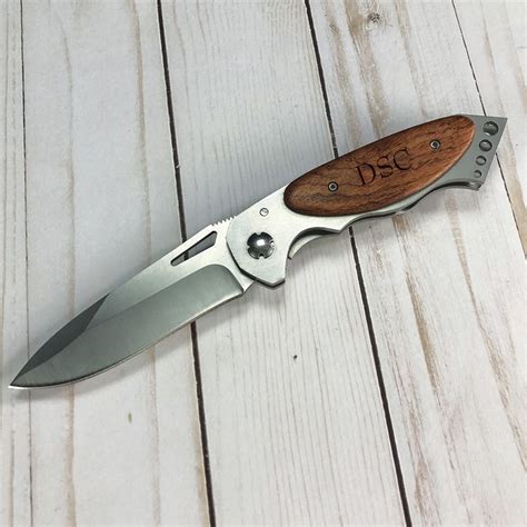 Pocket Knife With Engraved Initials