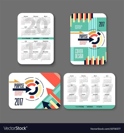 Pocket Size Calendar Template