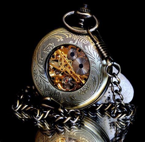 Pocket Watch Black Background