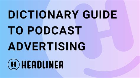 podcast dictionary