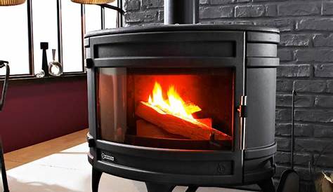poêle à bois design Castorama Wood Stove Fireplace, Fireplace Remodel