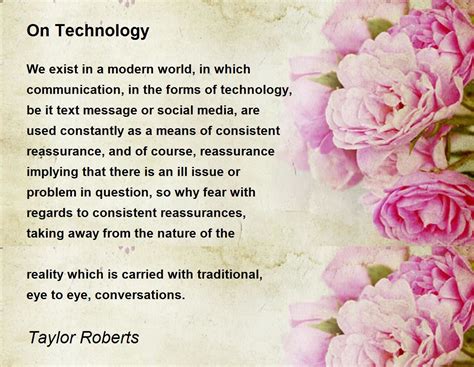 The Impact Of Technology On Human Life: A Poem