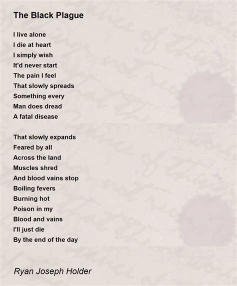 poem about the plague