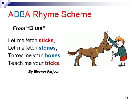 poem with abba rhyme scheme
