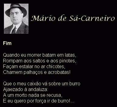 poema fim de mario de sa carneiro