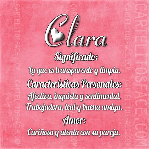 poemas con el nombre clara