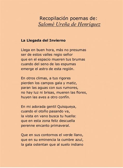 poemas de salome urena