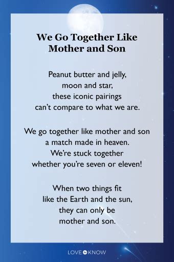 poems about a mother's love for her son