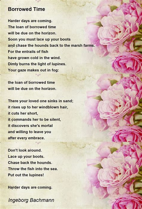 Poems About Borrowed Time