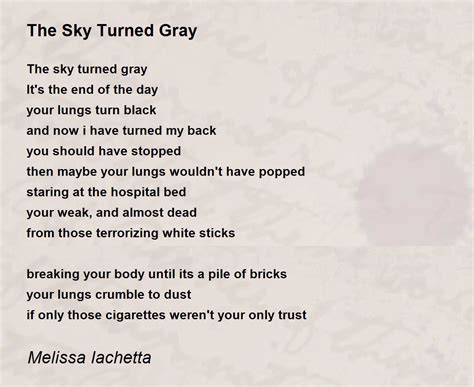 poems about grey skies