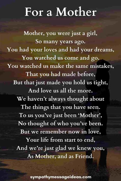 poems about mom passing away