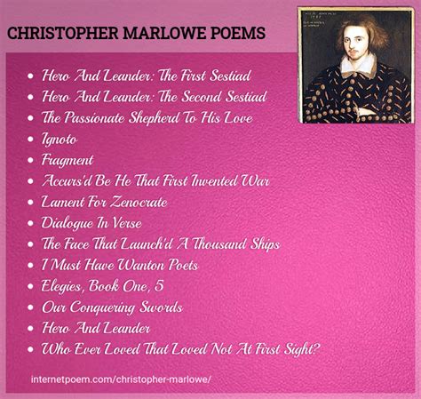 poems by christopher marlowe