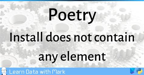 poetry does not contain any element