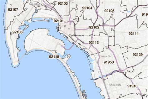 Point Loma Zip Code Map