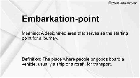 Point Of Embarkation Meaning