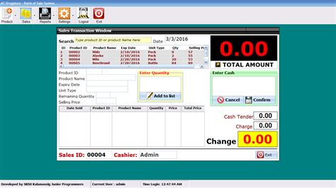 Point Of Sale Code Example