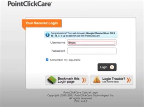 pointclickcare poc login