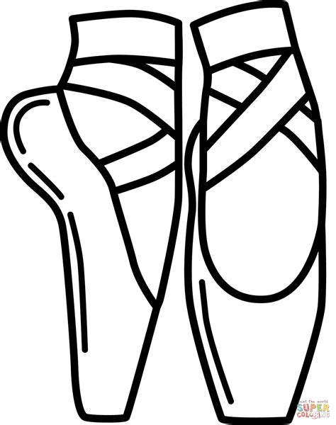 Pointe Shoe Coloring Page