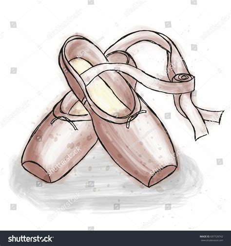 Pointe Shoes Drawing