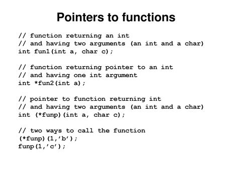 Pointer To Pointer As Function Argument In C