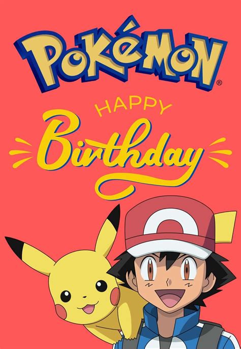 Pokemon Birthday Card Printable Printable Card Free