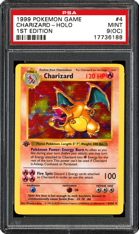 Gold Charizard Card Pokemon Base Set KASSA2