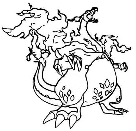 Pokemon Coloring Pages Charizard Vmax