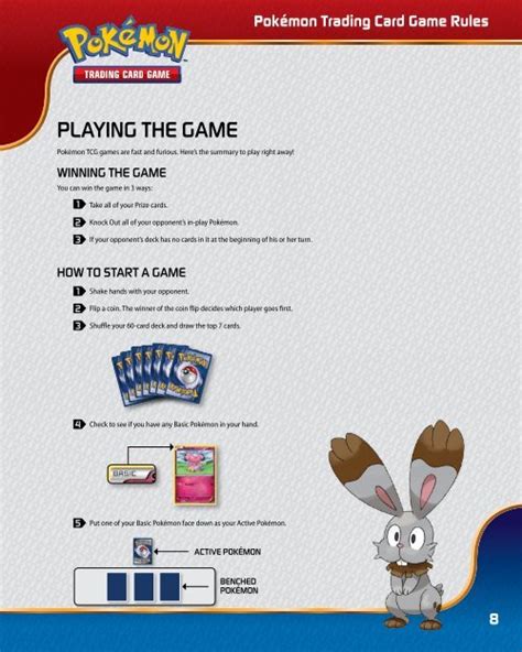 pokemon card game rules printable