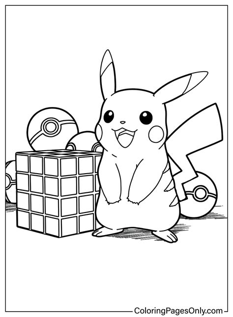 Pokemon Cube Coloring Page