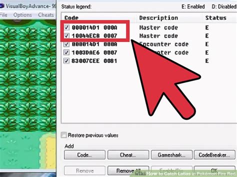 pokemon fire red shiny cheat code emulator