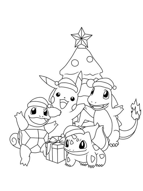 Pokemon Holiday Coloring Pages