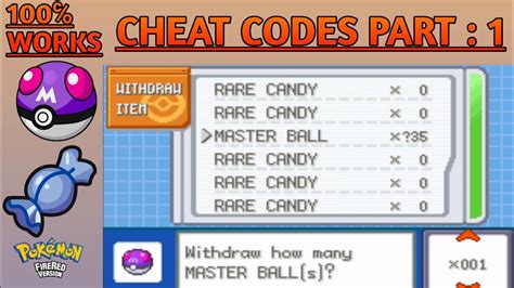 pokemon ruby cheats gba emulator rare candy