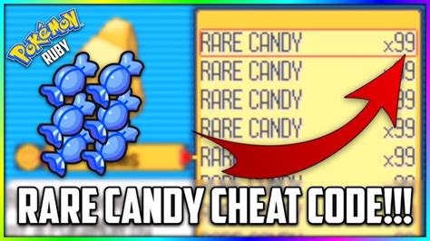 pokemon ruby rare candy cheat code