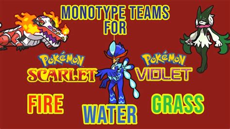 pokemon scarlet and violet monotype