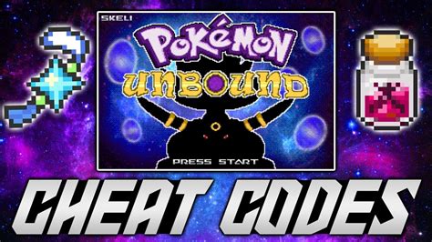 pokemon unbound how to use cheats