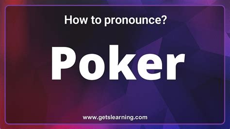 Poker Noun Example