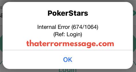 pokerstars login problems