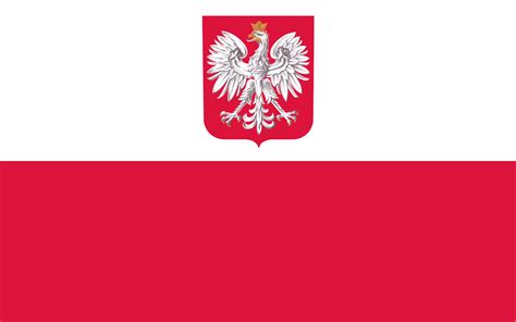 poland flag with symbol