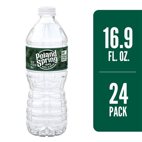 poland spring water bottle label size